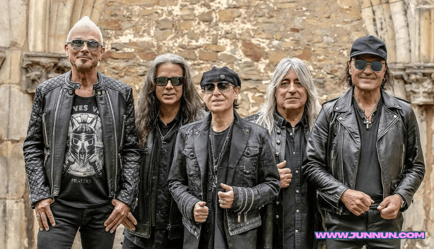 Scorpions band group photo, legendary rock band featured on Junnun Personal Space page