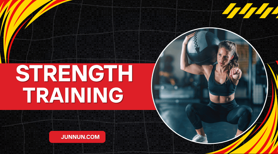 Athlete lifting weights to build muscle strength, improve endurance, and boost long-term stamina.