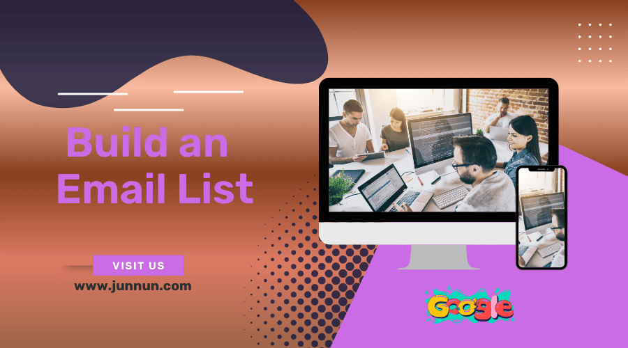 A marketer collecting email subscribers through an online signup form to grow an email list.
