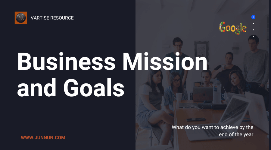 Illustration showing an online store’s vision and mission with icons representing goals, customer focus, growth strategy, and digital commerce.