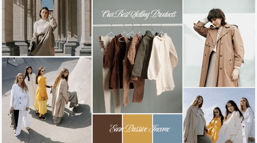 Illustration showing digital products like templates, courses, eBooks, and graphics being sold online through a laptop or e-commerce platform.