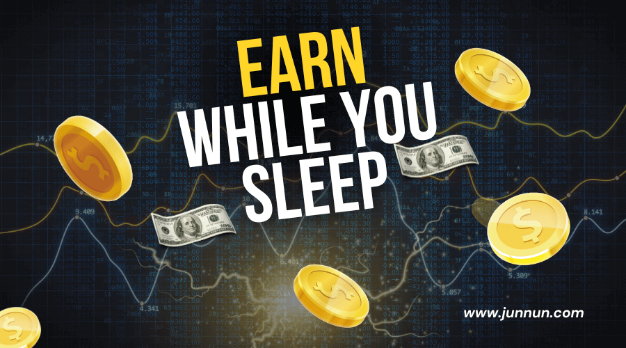 Illustration showing financial freedom, savings growth, and stress-free income representing the importance of passive income.